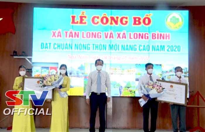 Công bố xã Long Bình và xã Tân Long đạt chuẩn Nông thôn mới Nâng cao